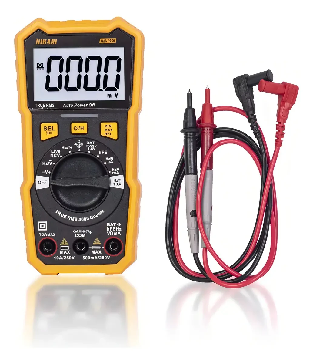 Multímetro Digital Hm-1550 True Rms Hikari Profissional
